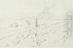 Mill In Domburg (seen From The House Ofthe Goth Family On The Singel) by Jan Toorop