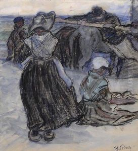 Farmers On A Field by Jan Toorop