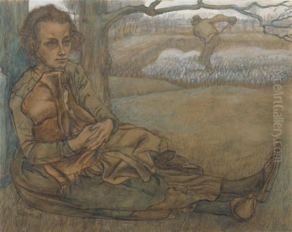 Resting Woman With Child - view 1