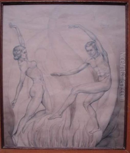 Couple Dansant Dans Les Flammes - view 1