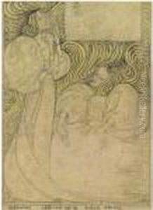 Design Sketch For Delftsche Slaolie by Jan Toorop
