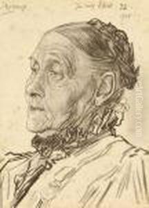 Portrait Of Jac. Marg. Klerk At The Age Of 72 by Jan Toorop