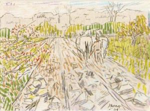 Ploegende Boer by Jan Toorop