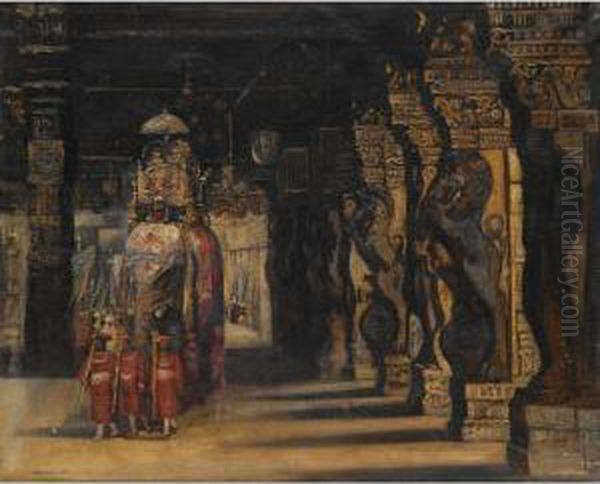 Indian Procession With Elephant - view 1
