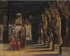 Indian Procession With Elephant