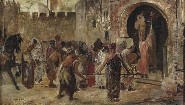 Orientalische Szene Mit Sklavenhandlern. - view 1