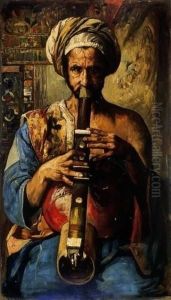 Snake-charmer by Gyula Tornai
