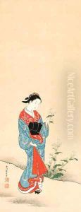 Courtesan holding a flower