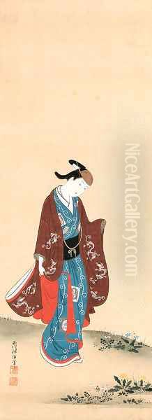 Elegant young kabuki actor - view 1