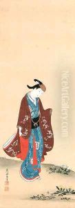 Elegant young kabuki actor by Nishikawa Sukenobu