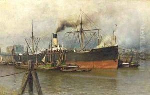 The 'Goldberg' at the Rotterdam docks by Piet Schipperus