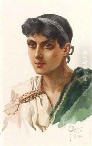 Portrait of a Roman in Green Toga