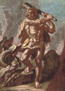 Hercules and Achelous by Francesco Solimena