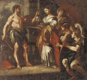 Salome receiving the head of Saint John the Baptist