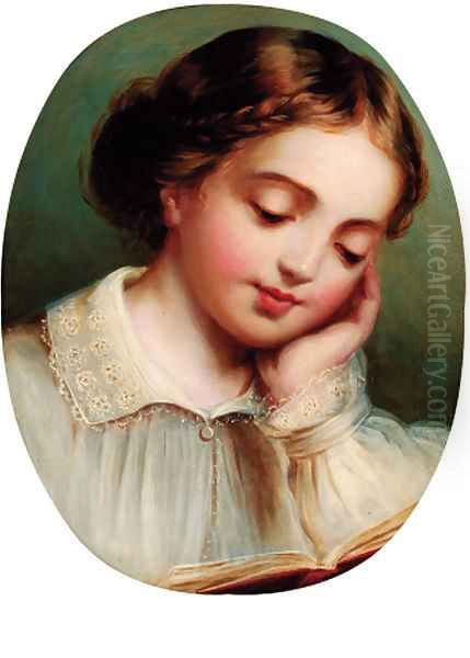 A young girl reading - view 1