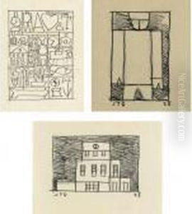 Estructura, Casa And Hombre Abstracto by Joaquin Torres-Garcia