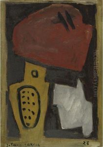 Deux Formes Et Grattoir by Joaquin Torres-Garcia