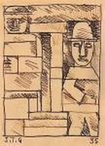 Dos Figuras by Joaquin Torres-Garcia