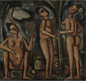 Adam And Eve by Joaquin Torres-Garcia
