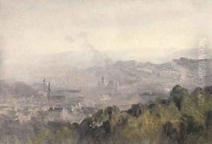 A panorama of Edinburgh by Telemaco Signorini