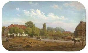 A view of the village of Hohen Demzin, Mecklenburg Vorpommern, Germany by Bernhard Schmidt