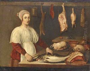 The kitchen maid by Dutch Provincial School