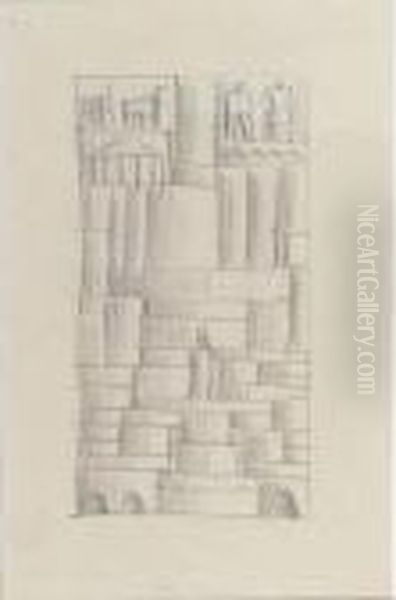 Group Of Five Drawings: Study 
For Rio Negro; Construction With Saw; Abstract Tubular With Figures; 
Pipe Construction; Locomotor Salida La Estacion - view 1
