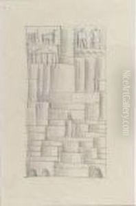 Group Of Five Drawings: Study
For Rio Negro; Construction With Saw; Abstract Tubular With Figures;
Pipe Construction; Locomotor Salida La Estacion by Joaquin Torres-Garcia