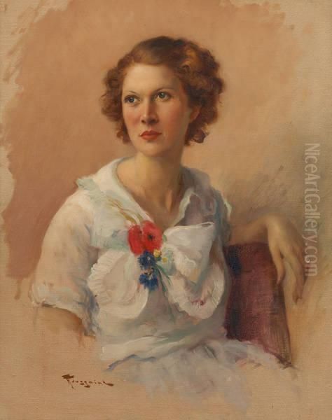 Jeune Femme A La Rose - view 1