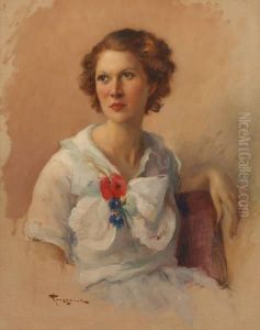 Jeune Femme A La Rose