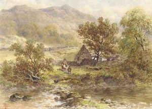 The stepping stones (illustrated); and Driving the cattle home by John Steeple