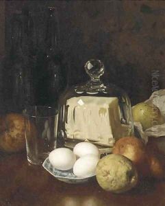 A breakfast still life by Martinus Schildt