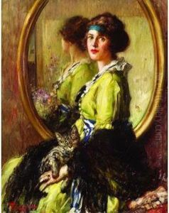 Elegante Au Chat Circa 1910