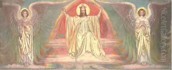 Christ enthroned with angels - view 1