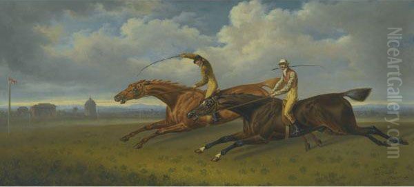 The Celebrated Match Between Sir
 Joshua And Filho Da Puta At Thecraven Meeting, Newmarket - view 1