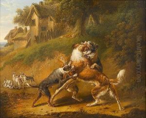 Dogs Fighting by Charles Towne