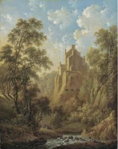 View Of Hawthornden Castle by Charles Towne