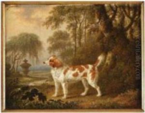 A Welsh Springer Spaniel In A Landscape
