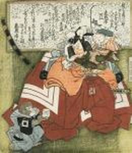 The Actor Ichikawa Danjuro In The Lead Role Of A
Shibaraku Play