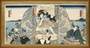Kabuki Aators by Toyokuni