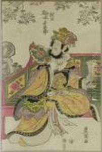 I . Matsumobo Korhiro V Als Dewa-k?nig. Japan by Toyokuni
