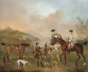 A coursing party in a landscape by James Seymour