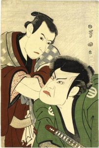 Kataoka Nizaemon Vii As Kyogoku Takumi And Ichikawa Yaozo Iii As Keyamura Rokusuke