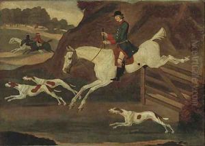 A huntsman jumping a gate by James Seymour