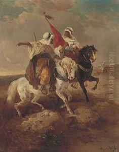 Arab warriors in a desert Arab warriors in a desert