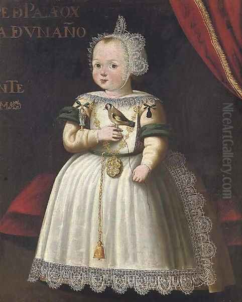 Portrait of a young girl from the Palafox family, aged 1 - view 1