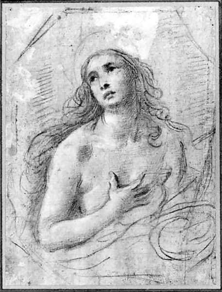 Mary Magdalene in penitence, bust length - view 1
