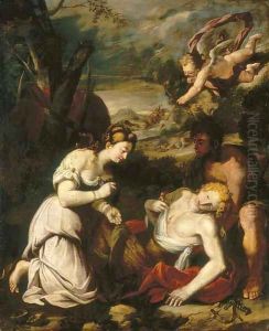 Angelica and Medoro by Emilian School