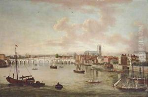 A view of Westminster Bridge with neighbouring houses