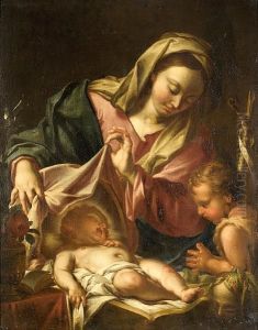 The Madonna And Child With The Infant Saint John The Baptist